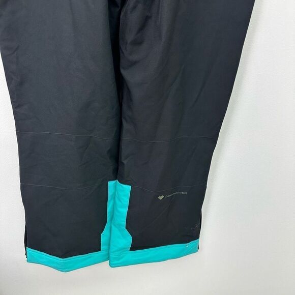 Obermeyer Teen Size Large Connor Insulated Ski Bib in Off Tropic Teal Green Blac - Picture 11 of 16